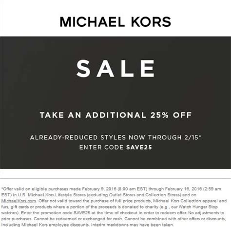 promo codes for michael kors website|Michael Kors promo code 2024.